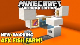 Minecraft Bedrock AFK Fish Farm With Auto clicker All Platforms [upl. by Euridice]