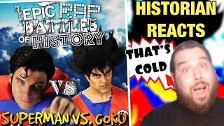 SUPERMAN VS GOKU  ERBreakdown History Teacher Reaction [upl. by Eemla141]