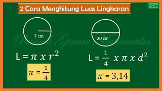 CARA MENGHITUNG LUAS LINGKARAN luaslingkaran lingkaran [upl. by Nahpets959]