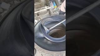 Disassembly work for tire recycling [upl. by Sulecram]