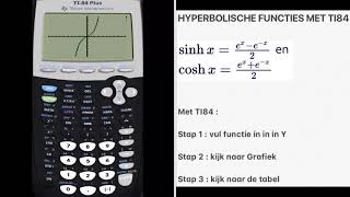 2366 Hyperbolische functies met TI84 [upl. by Ailliw]