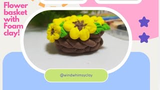 Creating a Beautiful Clay Flower Basket  DIY Clay Art for Beginners [upl. by Amari234]