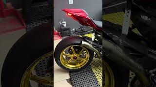 Ducati Panigale V2 Akrapovic GP Exhausted🔥 viralvideo youtube youtubeshorts shorts shortvideo [upl. by Nerra146]