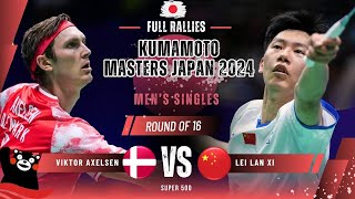 Viktor Axelsen DEN vs Lei Lan Xi CHN  R16  Kumamoto Masters Japan 2024 [upl. by Louth]