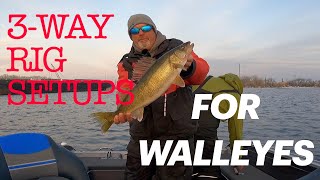 PULLING 3WAY RIGS FOR WALLEYES TIPS amp TRICKS [upl. by Kappel]