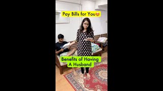 Benefits of having a Husband 😂 vijayandvaishu shorts comedy [upl. by Ennaehr]