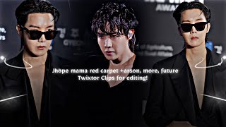 jhope mama red carpet  arson more future performances twixtor clips for edits [upl. by Ahtelat]