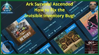 Ark Survival Ascended PS5 How to Fix the Invisible Inventory Bug [upl. by Keith60]