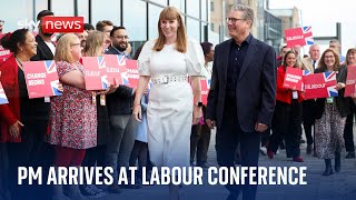 Sir Keir Starmer arrives at Labour Party conference as freebies row persists [upl. by Ahsinrev302]