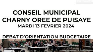 CONSEIL MUNICIPAL 13 FÉVRIER 2024  CHARNY ORÉE DE PUISAYE [upl. by Bennie]