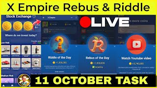 1011 October X Empire Riddle amp Rebus amp stock exchange amp episode 6249 code livestream [upl. by Ladiv65]