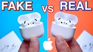 FAKE VS REAL Apple AirPods 4  11 Clone  Buyers Beware [upl. by Noivart]