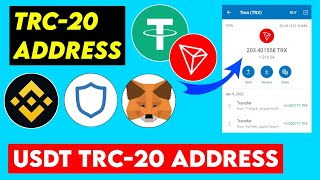 how to get TRC20 wallet address in binance amp trust wallet  usdt trc20 address [upl. by Lancelle]