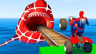 GTA 5 Epic Ragdolls  Spiderman and Super Heroes Jumpsfails Euphoria Ragdolls Physics shorts [upl. by Inobe]