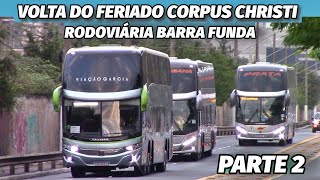 MOVIMENTO VOLTA DO FERIADO de CORPUS CHRISTI PELA MANHÃ na RODOVIARIA da BARRA FUNDA PARTE 2 [upl. by Pickens]