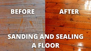 HOW TO SAND AND SEAL WOODEN FLOORS AS A DIYER [upl. by Witcher]