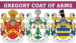 Gregory Coat of Arms amp Family Crest  Symbols Bearers History [upl. by Huan]