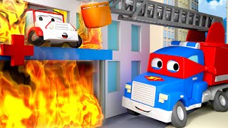 LOspedale va a Fuoco  Carl il Super Truck a Car City 🚚Cartone animato per i bambini [upl. by Nord]