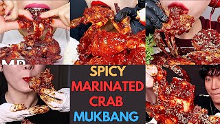 🌶️🦀🍜Spicy Crab Mukbang Marinated Crab Mukbang ASMR  Seafood Mukbang  MUKBANG COMPILATION🌶️🔥🔊 [upl. by Selestina]