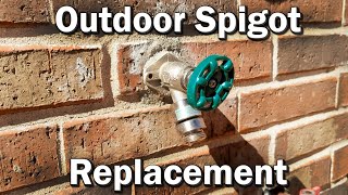 How to replace an outside spigot  garden faucet [upl. by Corey631]