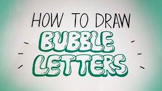 How to draw BUBBLE LETTERS  Easy graffiti style lettering  Bubble letters graffiti [upl. by Ula]