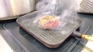 Head Chef Florian Stolte prepares a dry aged beef dish in restaurant Kohlerstube Traube Tonbach [upl. by Bayard]