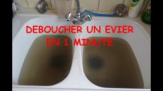 astuce  déboucher un évier en 1 minute avec produits naturels et pas chers [upl. by Atinuahs]