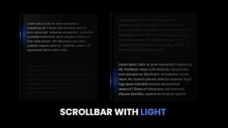 Scrollbar With Light Using HTML amp CSS  CSS Scrollbar [upl. by Odilia]