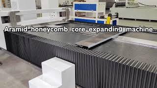 Aramid honeycomb core expanding machine [upl. by Yelad]