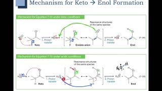 Ch 7  Part 10  KetoEnol Tautomerization [upl. by Pinebrook541]