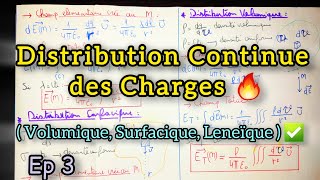 ÉLECTRICITÉ 1 ✅️  Électrostatique  Distribution continue des charges 🔥 [upl. by Nal]