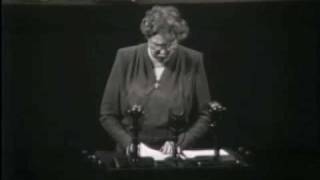 Eleanor Roosevelt addresses the United Nations on the ratification of the Universal Declaration of Human Rights [upl. by Evatsug712]