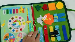 Felt busy board for kids [upl. by Annawat723]