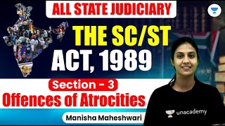 ST amp SC act1989  Sec 3 offences of atrocities  Manisha Maheshwari  Unacademy Linking Laws [upl. by Nilsoj]