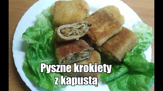 Bardzo pyszne krokiety z kapustą Farsz z kapusty i naleśniki link w opisie Cabbage croquettes [upl. by Aernda253]