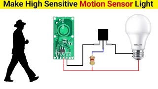 How to Make Motion Sensor Light at Home  Science Project [upl. by Elleval]