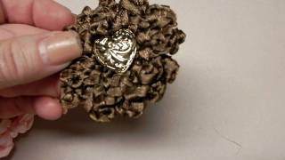 Crocheted flowers using ribbon 001MOV [upl. by Abbub]