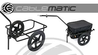 Remolque de bicicleta para carga de 40Kg con caja de 70L distribuido por CABLEMATIC ® [upl. by Grace]