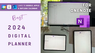 Best OneNote Digital Planner for Windows Mac iPad amp Android  2024 Planner setup [upl. by Anirda]