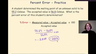 Mathematics of Chemistry I Part 5  Precision Accuracy and Percent Error [upl. by Norm]