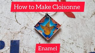 How to make this cloisonne enamel leopard shark pendant tutorial [upl. by Sternick]