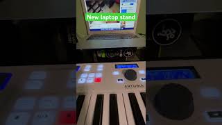 My new laptop stand musician youtuber macbookair laptopstand megaman [upl. by Rehpotsirhk]