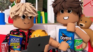 🥳Kids Pull An ALL NIGHTER🍕 Roblox Bloxburg Family Roleplay [upl. by Harihs983]