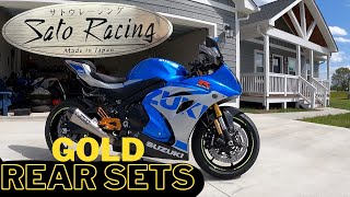 BEST rear sets on the market  how to install  GSXR 1000R [upl. by Adnorrahs623]