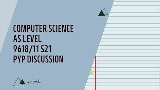 Computer Science  9618 P11 MayJune 2021  Cambridge AS Level Past Year Paper Discussion  qiphyedu [upl. by Lyford]