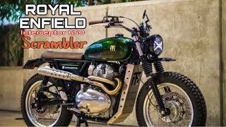 Royal Enfield Interceptor 650 Custom SCRAMBLER by French Moto [upl. by Ayahsal]