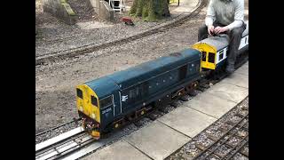 20 096 7 14 gauge running at frimley park railwayclass20engineeringlivesteam [upl. by Aisul]