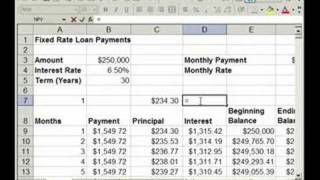 How to find Interest amp Principal payments on a Loan in Excel [upl. by Puritan410]