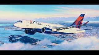 Delta Airlines flying from Miami to New York [upl. by Yrrab]