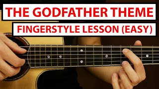 The Godfather Theme  EASY Fingerstyle Guitar Lesson Tutorial How to Play Fingerstyle [upl. by Gemmell]